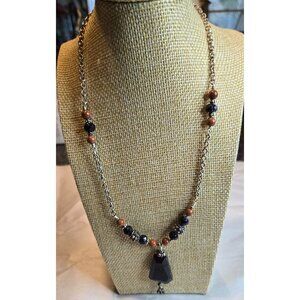 Blue Goldstone Pendant Necklace